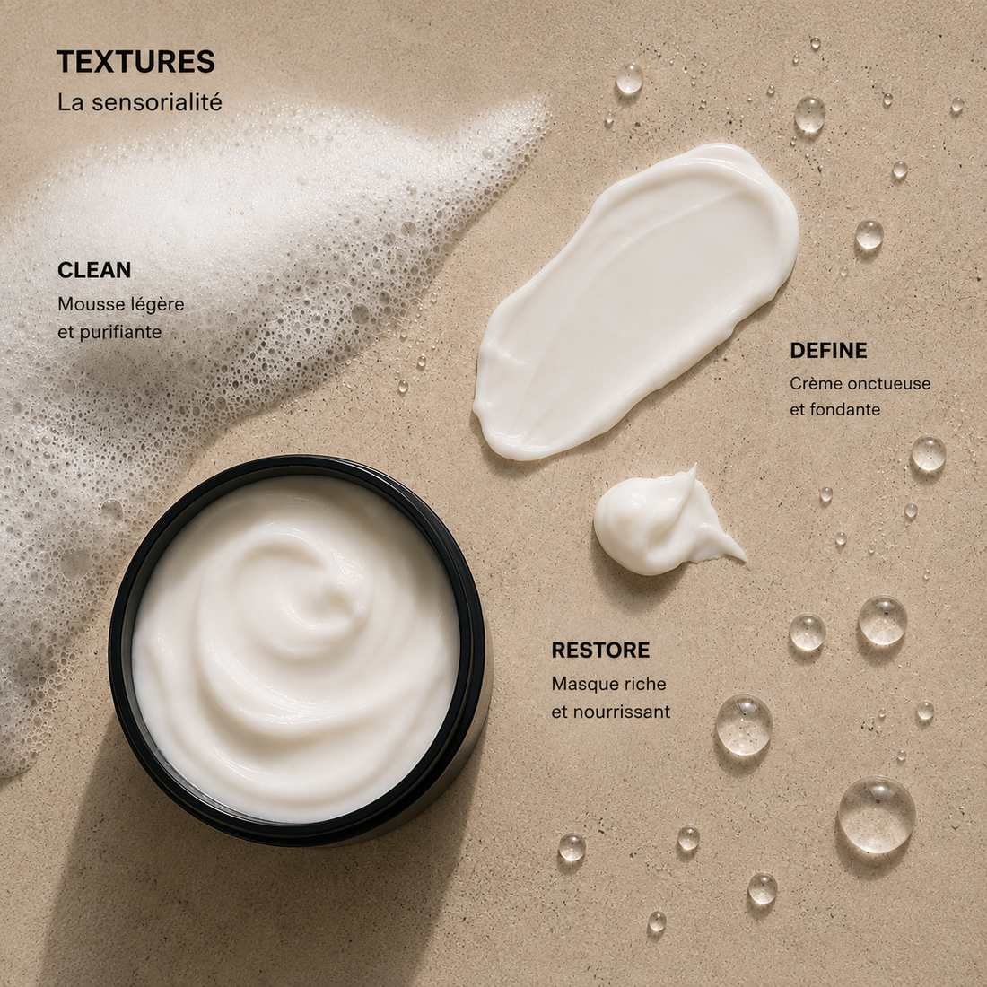 Textures fraîches des soins Boucléa Paris pour protéger les boucles en été